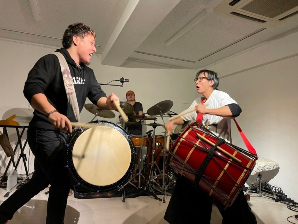 International student Japanese drum experience