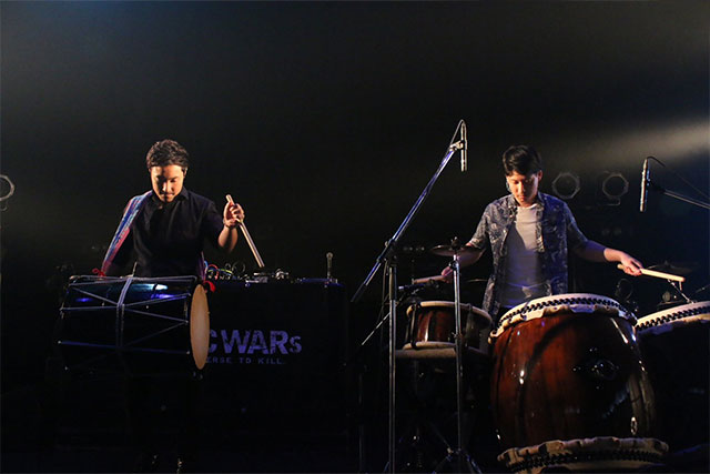 Watching Japanese drum performance